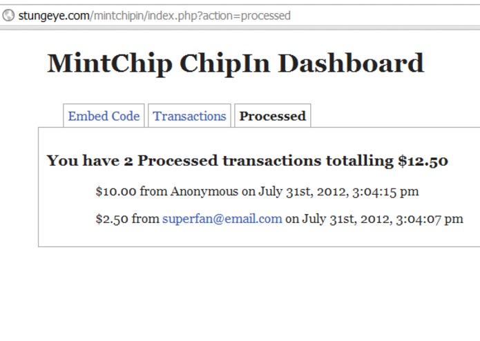 ChipIn - Crowdsourced funding with MintChip – screenshot 3