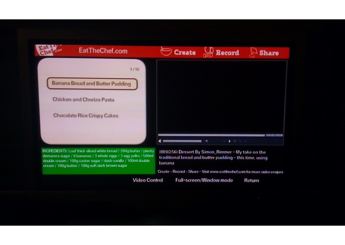 Eat The Chef.com Video Recipes TV App – screenshot 1