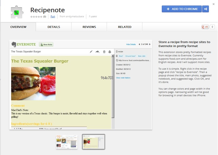 Recipenote – screenshot 1