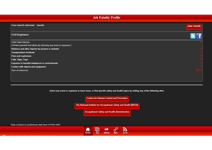 Job Fatality Profile – screenshot 4