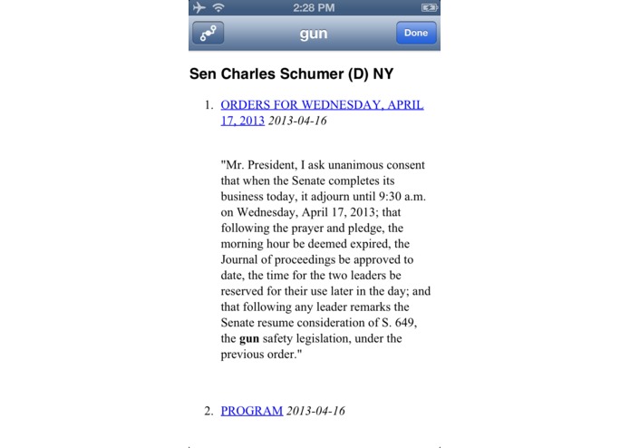 100 Words (US Congress) – screenshot 4