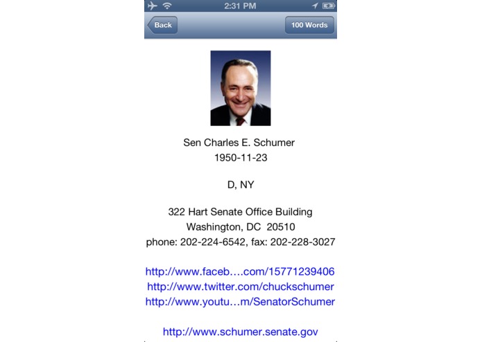 100 Words (US Congress) – screenshot 5