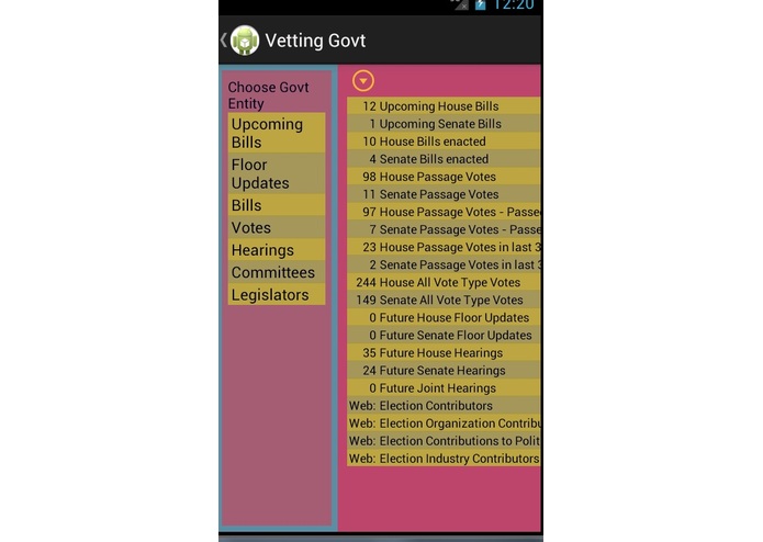 Vetting Govt – screenshot 1