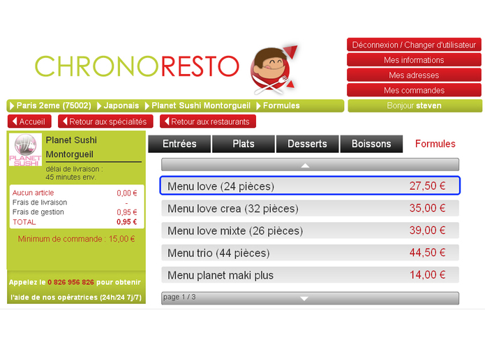 Chronoresto – screenshot 2