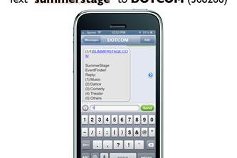 Unofficial SummerStage SMS App EventFinder