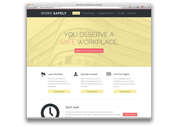 Work Safely: A Collaboration with OSHA – screenshot 1