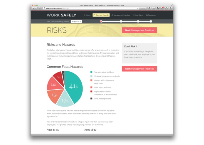 Work Safely: A Collaboration with OSHA – screenshot 2