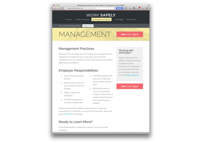 Work Safely: A Collaboration with OSHA – screenshot 4