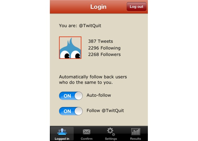 TwitQuit - Track who follows and unfollows you on Twitter – screenshot 1