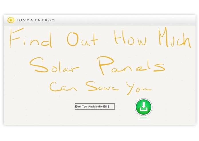 Solar panels savings dashboard – screenshot 1
