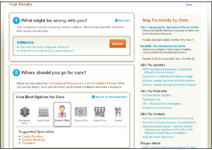 FluCheckup.com – screenshot 2