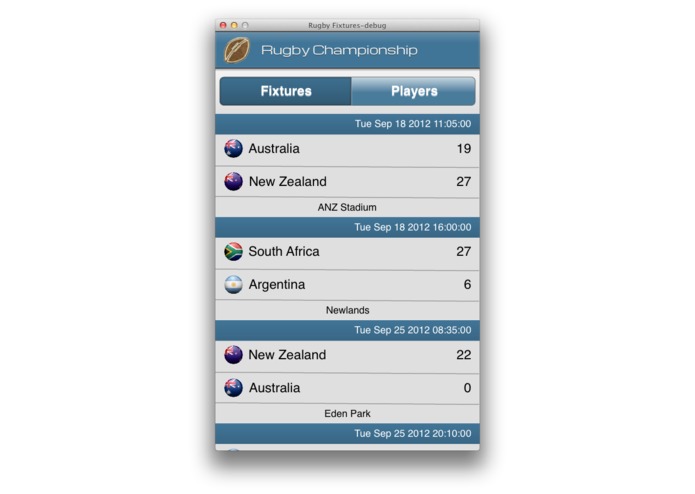 Rugby Fixtures – screenshot 2