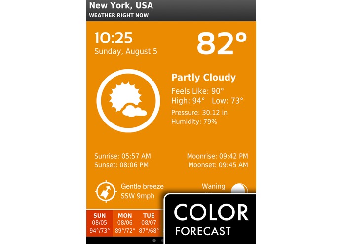 ClearWeather for iPhone – screenshot 1
