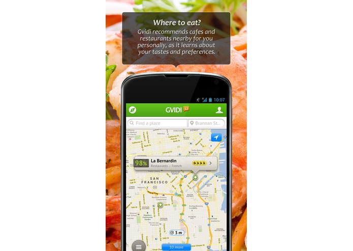 Gvidi, your personal intelligent restaurant guide – screenshot 5