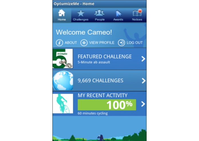 Challenge your friends to fitness competitions with OptumizeMe! – screenshot 1