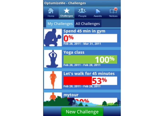 Challenge your friends to fitness competitions with OptumizeMe! – screenshot 4