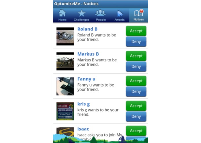 Challenge your friends to fitness competitions with OptumizeMe! – screenshot 5