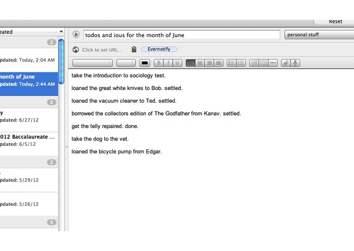 Evernotify - Evernotes meet Notifications – screenshot 3