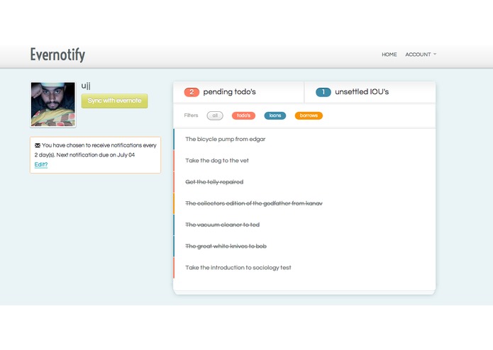 Evernotify - Evernotes meet Notifications – screenshot 4