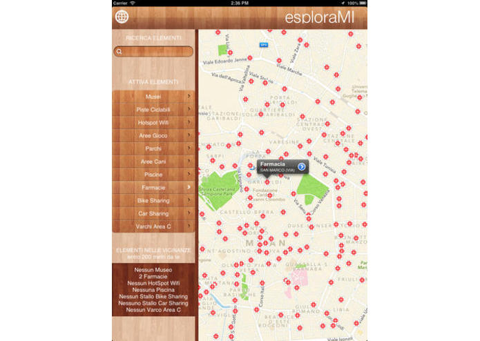 esploraMI – screenshot 2