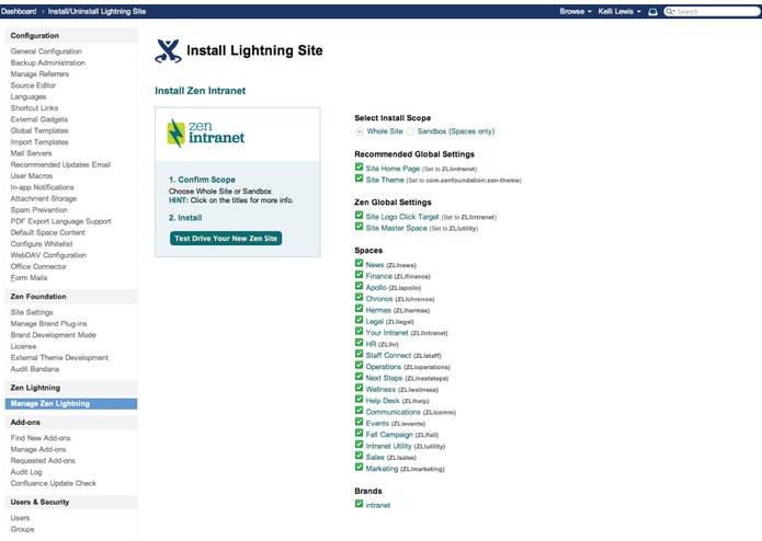 Zen Intranet – screenshot 4