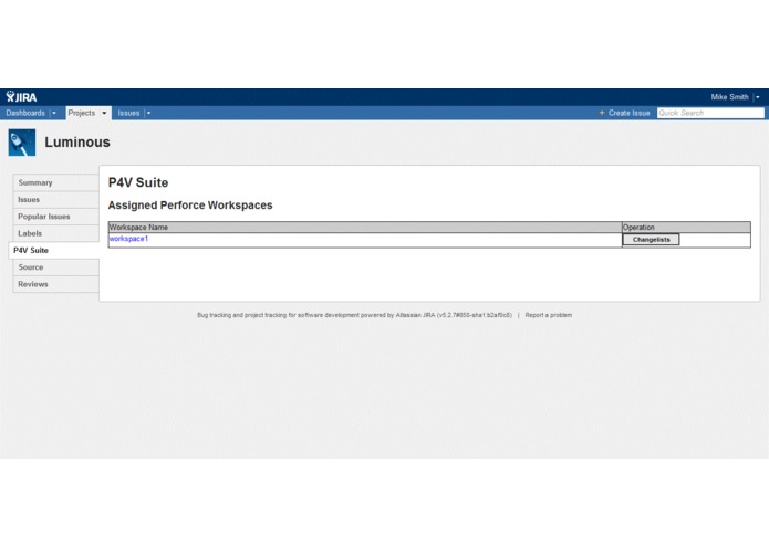 P4V Suite JIRA – screenshot 2