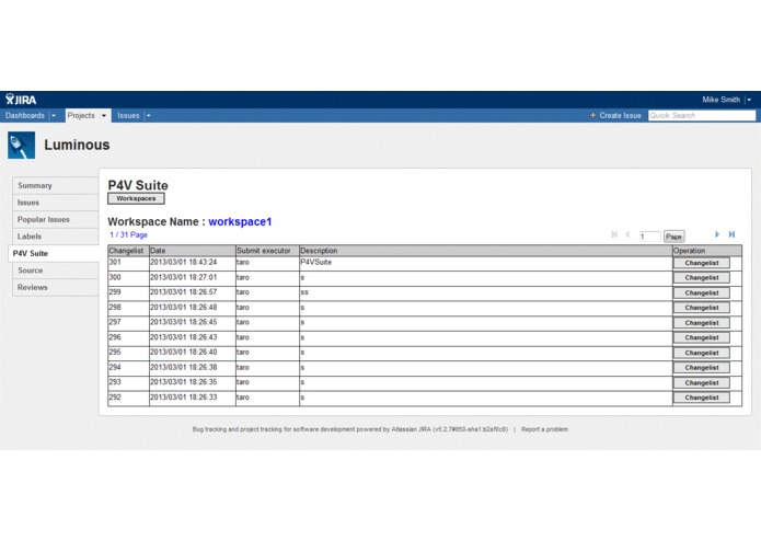 P4V Suite JIRA – screenshot 3