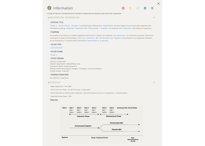 Dynamic Trial Information to Empower Patients – screenshot 3