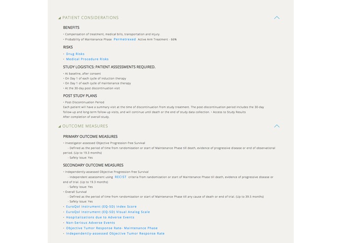 Dynamic Trial Information to Empower Patients – screenshot 5