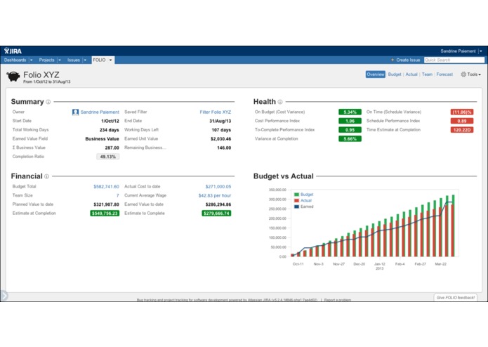 FOLIO for JIRA – screenshot 2