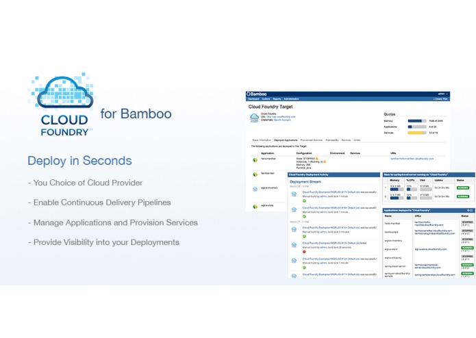 Cloud Foundry for Bamboo – screenshot 1