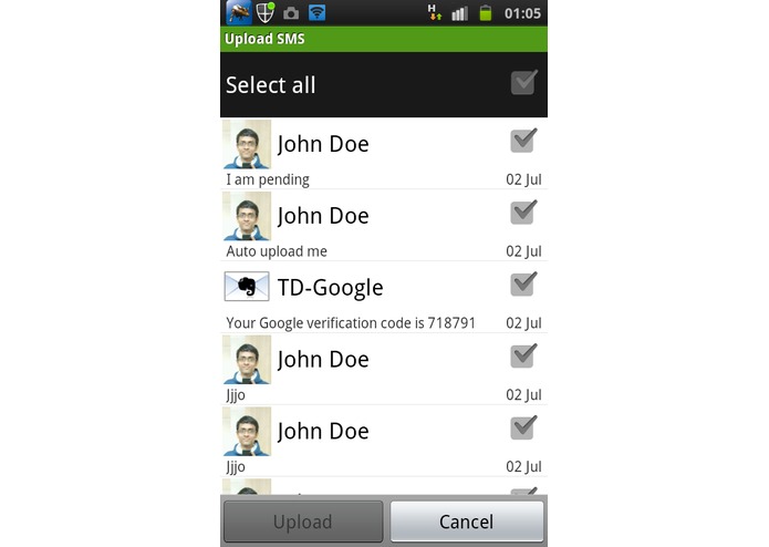 SMS2Note – screenshot 4