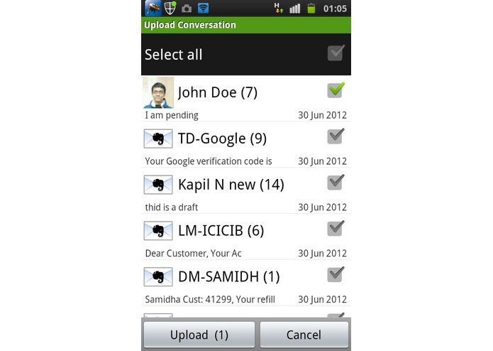 SMS2Note – screenshot 5