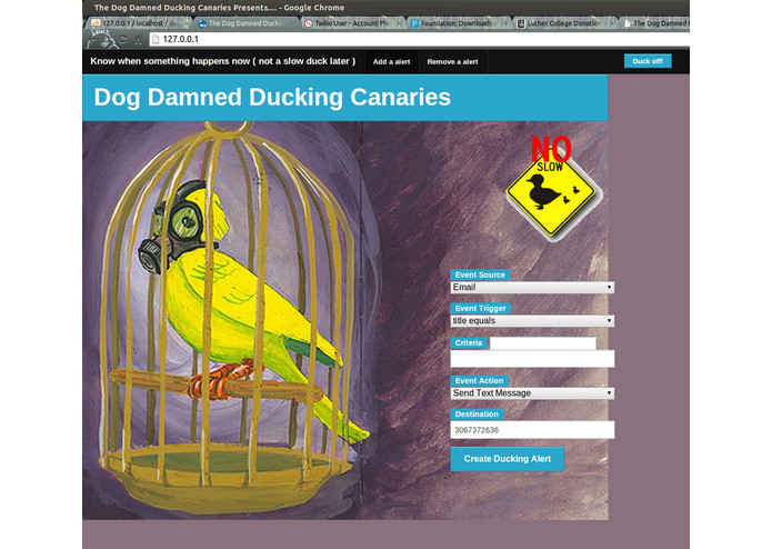 ducking canaries – screenshot 2