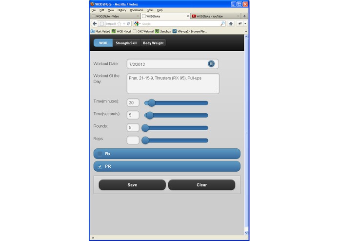 WOD2Note – screenshot 1