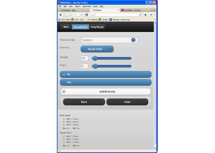 WOD2Note – screenshot 2