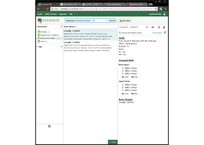 WOD2Note – screenshot 5