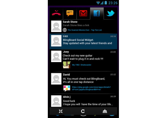 BlingBoard - social widget – screenshot 1