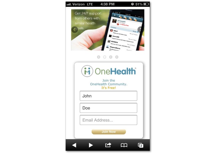 OneHealth Solutions, Inc. Behavior Change Platform – screenshot 1