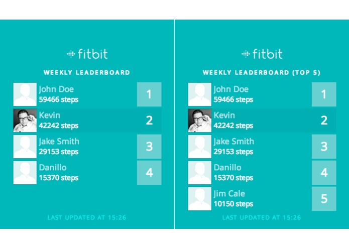 Fitbit Leaderboard – screenshot 1