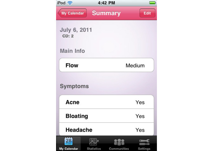 My Cycles - Period and Ovulation Tracker App – screenshot 3