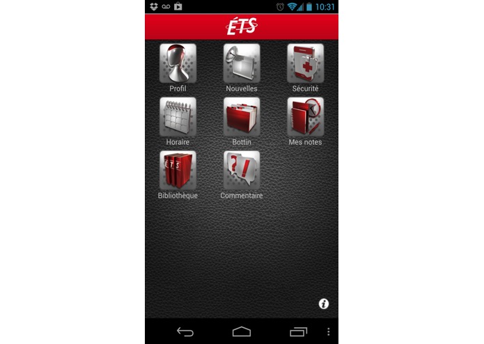 ETSMobile – screenshot 1