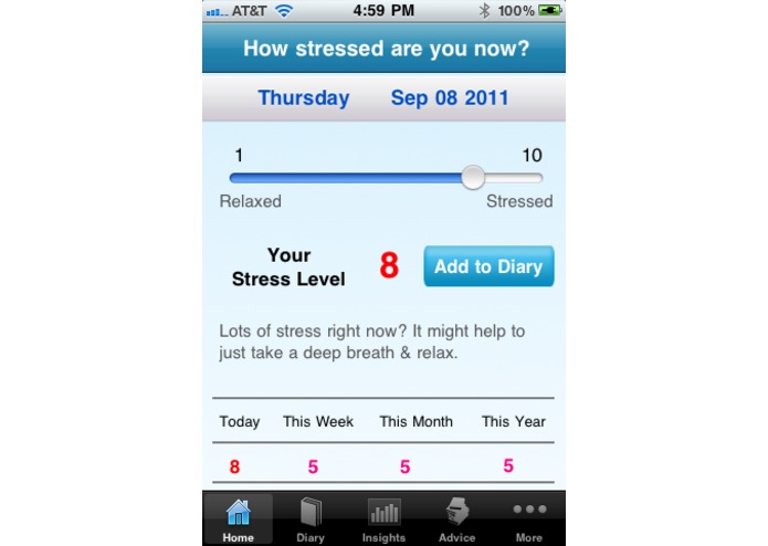 Stress Tracker - An Integrated Health Mobile App – screenshot 2