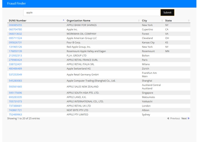 FraudFinder – screenshot 1