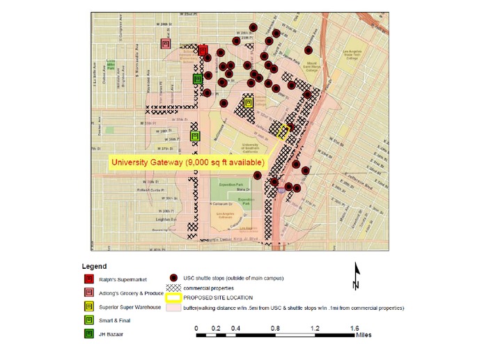 A Trader Joe's for USC: Using Spatial Concepts and Tools to Increase Students' Accessibility to Healthy & Affordable Groceries – screenshot 1