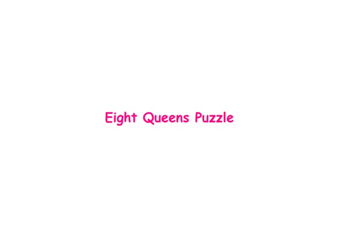 Eight Queens Puzzle – screenshot 1