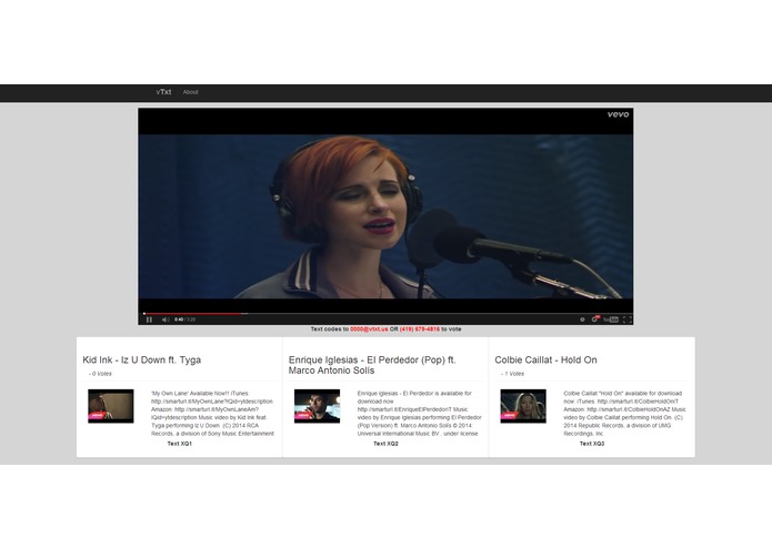 vTxt.us – screenshot 2