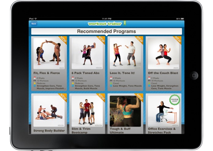 Skimble's Workout Trainer application – screenshot 2