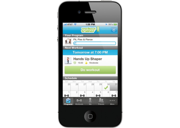 Skimble's Workout Trainer application – screenshot 3