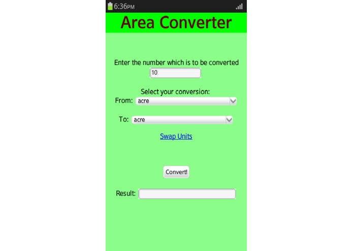 Area Converter – screenshot 1